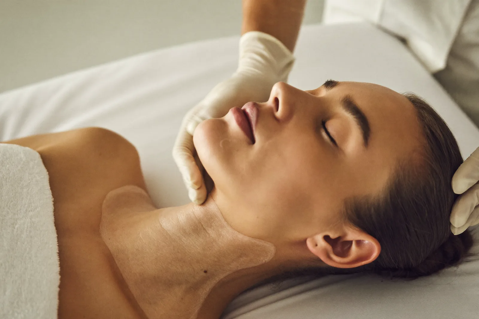 Relaxing facial massage